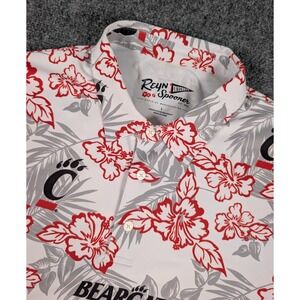 Cincinnati Bearcats Reyn Spooner Polo Shirt Mens‎ Large Hawaiian AOP Performance